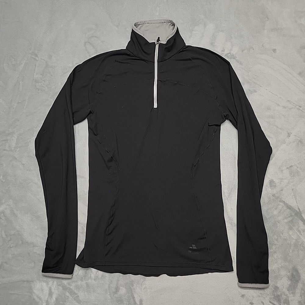 Ascent Top Womens Small Black 1/4 Zip Pullover Athletic Hiking Running Shirt